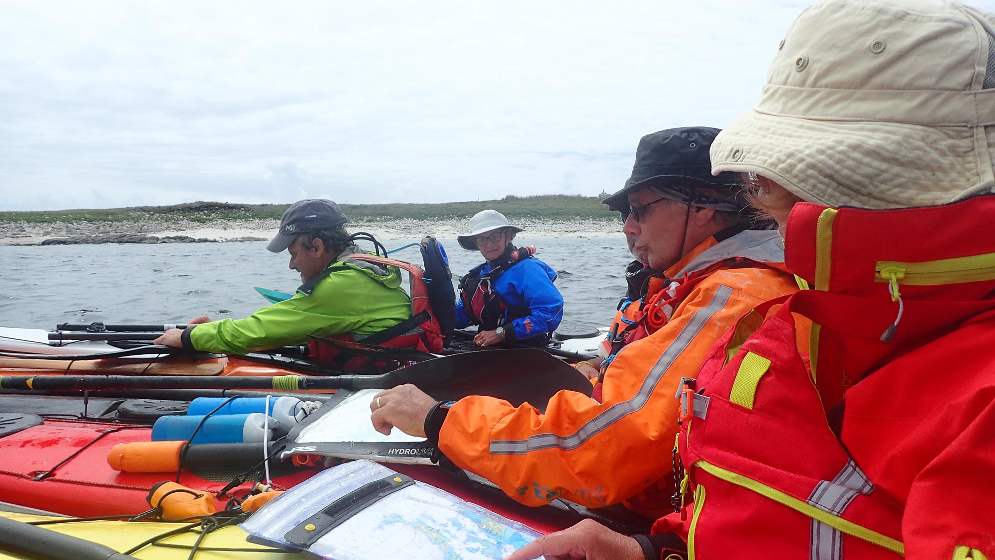 Calcul de navigation sur l'eau en kayak de mer